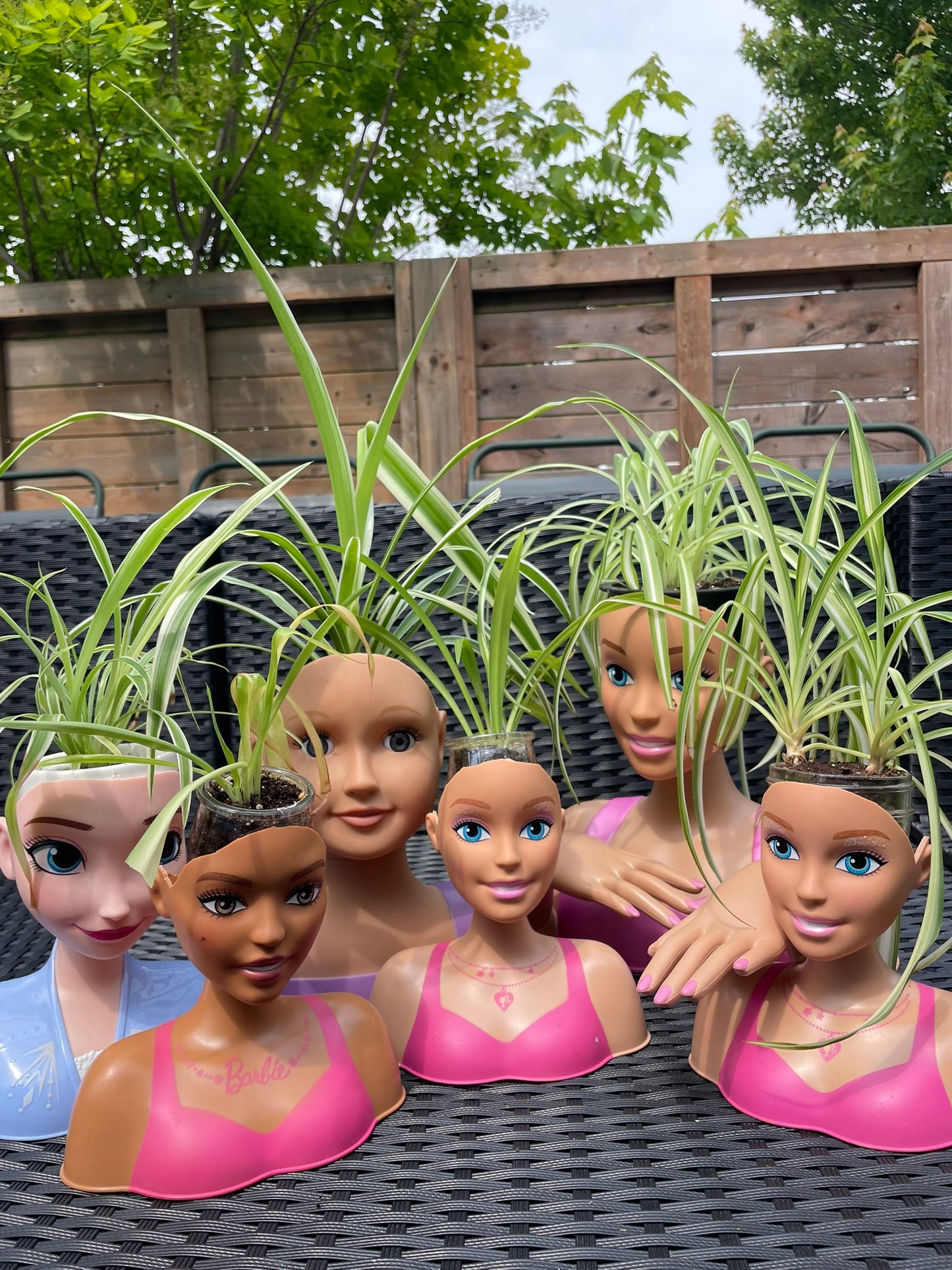 Barbie Head Planters
